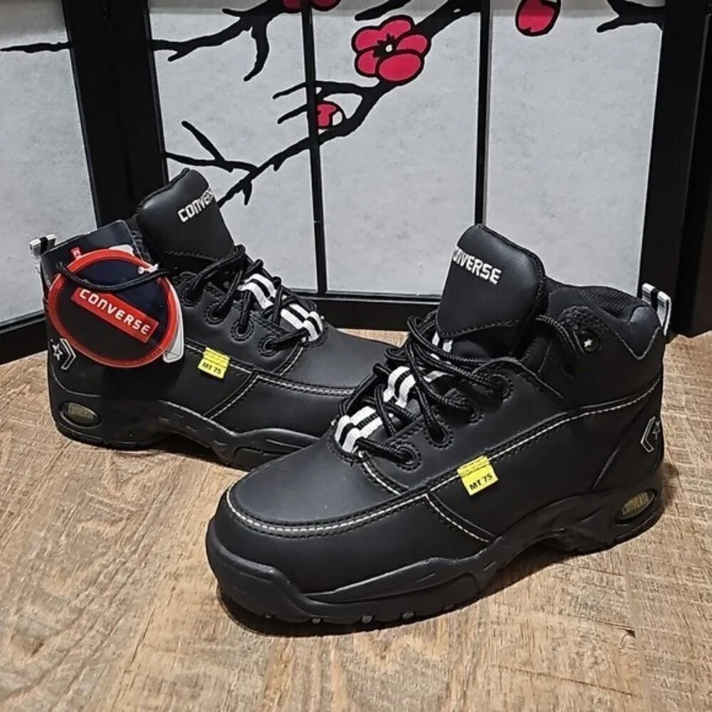Converse Steel Toe Black Boots Size 7 New
